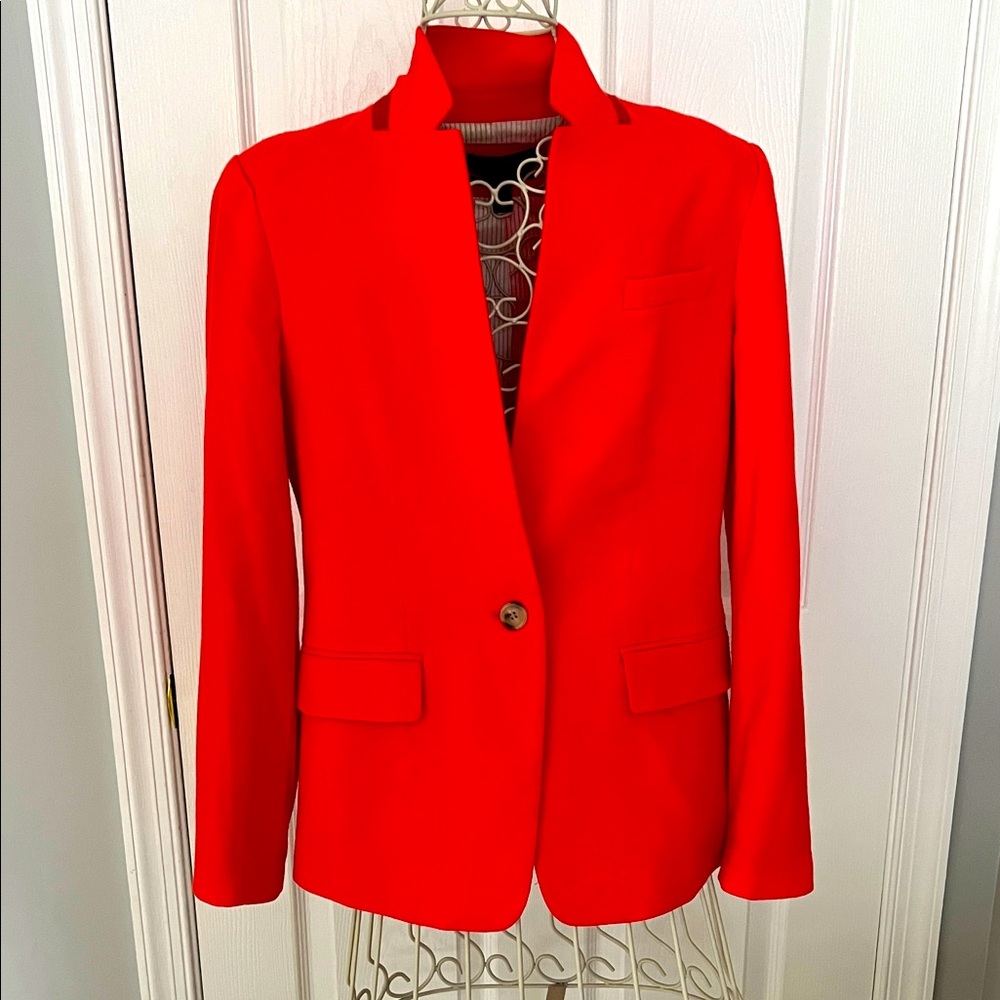 Women's Orange/Red J Cree Regrnt Blazer - size 4